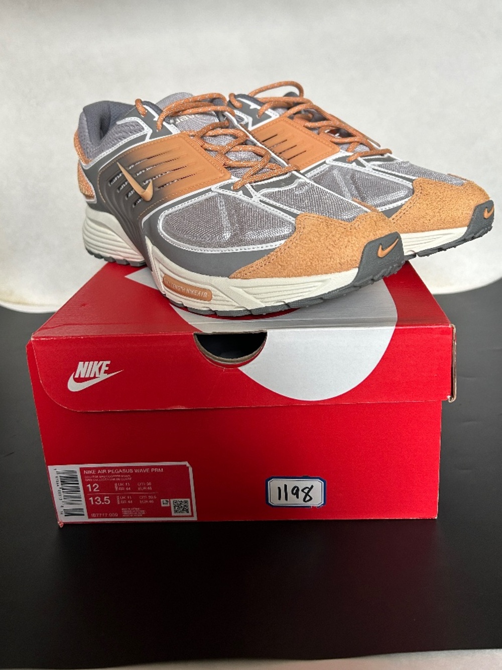 Nike Pegasus Wave Premium College Grey/Copper Moon, 1B7717-009, Size 12